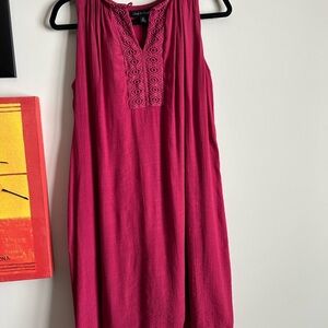 Elegant Raspberry Midi Summer Dress